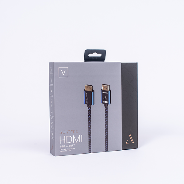 Austere III Series 4K HDMI Cable 1.5m  Premium Certified HDMI, 4K HDR,  18Gbps for 4K60, High Fidelity ARC, Gold Contacts & High Flex Cable