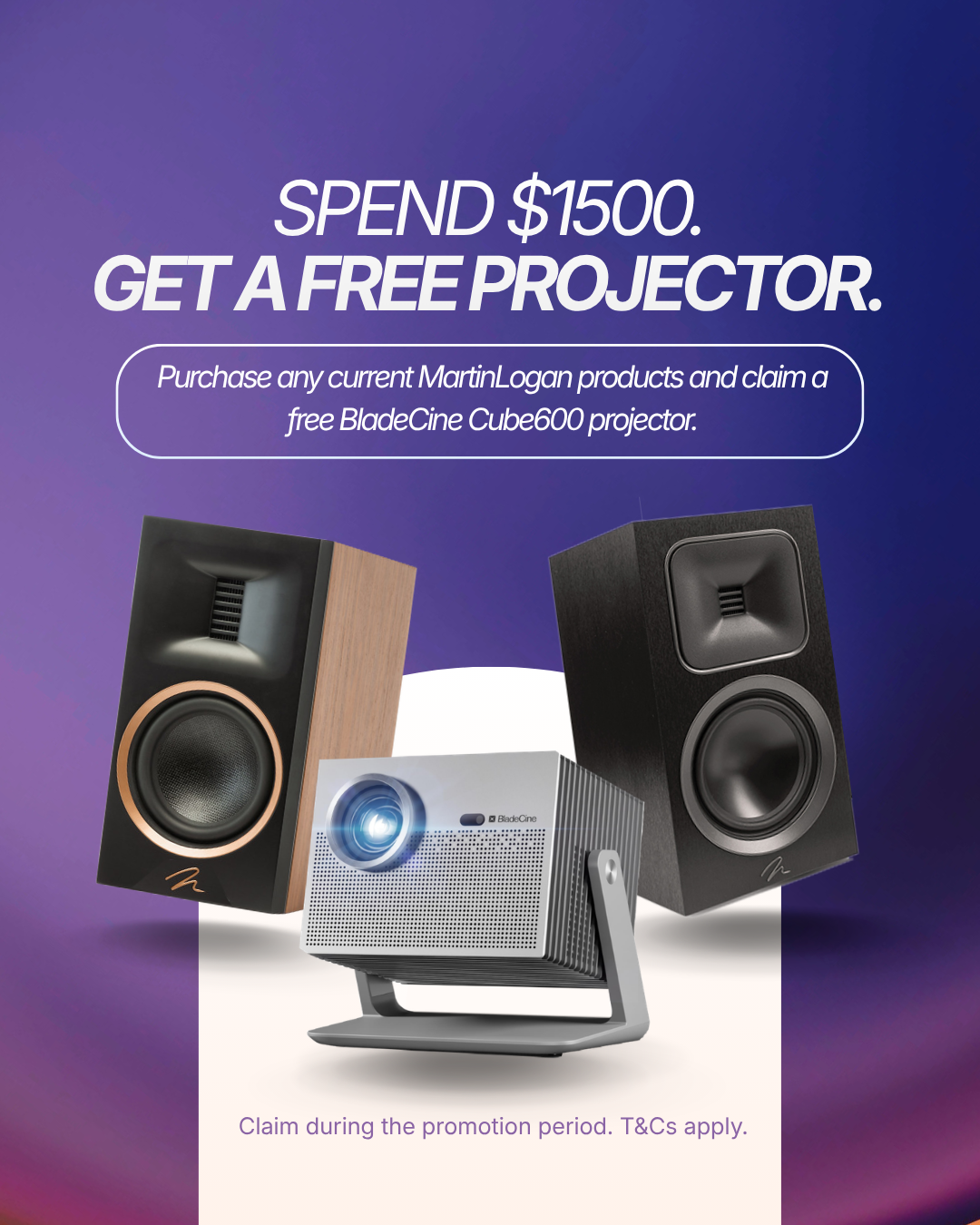 Martin Logan Free BladeCine Cube600 Promotion