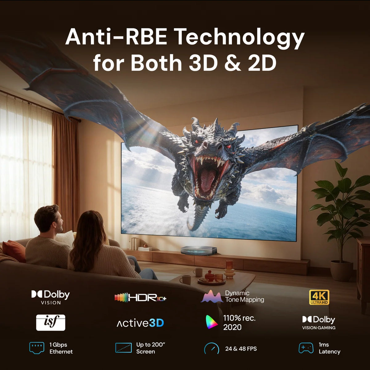 AWOL Aetherion Pro 4K RGB Laser UST Projector