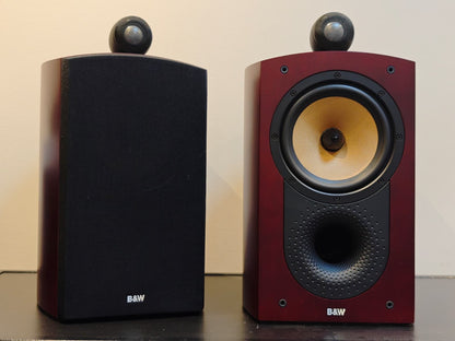 Second Hand Bowers & Wilkins 805 Nautilus Speakers Red Cherry