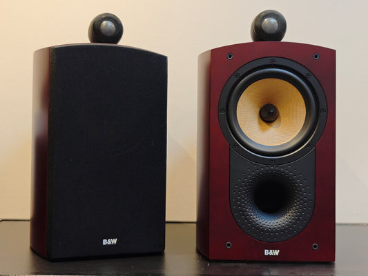 Second Hand Bowers & Wilkins 805 Nautilus Speakers Red Cherry