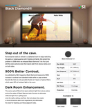 Screen Innovations Fixed Frame 96" Black Diamond w/ Led Lights Ex-Display
